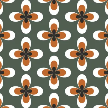 Látka samet/velvet ELIZA retro květiny