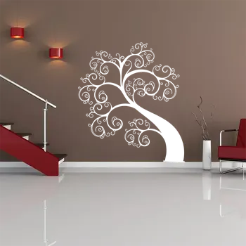 samolepka Sablio Samolepka na zeď: Swirl strom - 53x60 cm