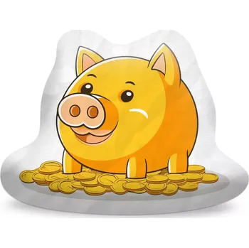 Polštář Sablio 3D polštář Zlaté prasátko