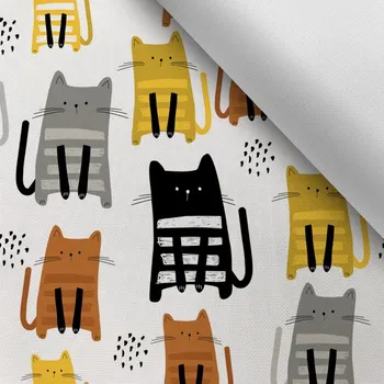 Látka s potiskem kočárkovina TD/NS cats doprodej