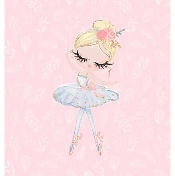 Imitace bavlněného plátna PANEL M 40x40 balerína růžová