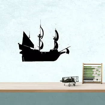 samolepka Sablio Samolepka na zeď: Loď - 120x95