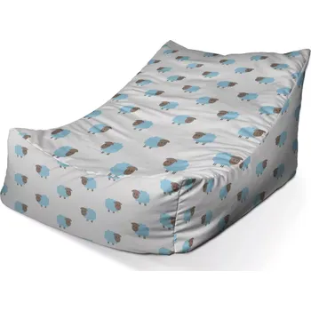 Sedací pytel Sablio Sedací vak Lounge Modré ovce - 80 x 95 x 50 cm