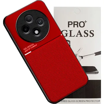 Pouzdro na mobilní telefon Zadní Kryt Audioimp pro Oppo, RENO12 F 5G, Reno12 FS 5G, červený