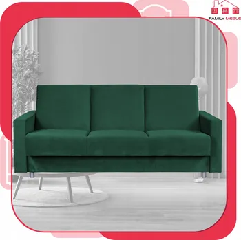 Pohovka Pohovka Family Meble 212 x 95 cm velur zelená