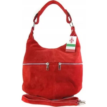 Kabelka KEMER kabelka kabelka přes rameno pravá semišová kůže červená
