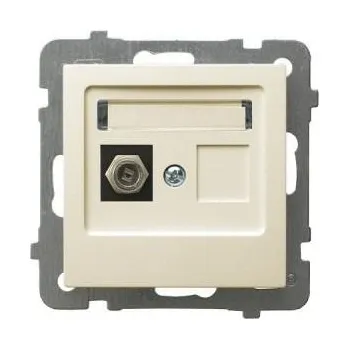 Elektrická zásuvka Počítačová zásuvka Ospel AS GPK-1G/F/M/27 ecru