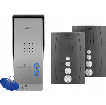 Domovní telefon pro dvě rodiny Eura ADP-62A3 grafitový (antracit)
