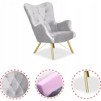 Křeslo Křeslo ušák Family Meble šedé