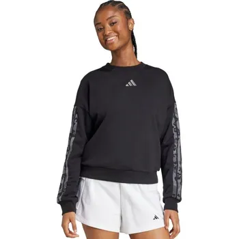 Dámská mikina Dámská mikina adidas Animal Print 3-Stripes French Terry Sweatshirt black JM1835 XS