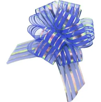 Stuha Stuha stahovací - organza LUX - 3/100 cm - tm. modrá - 161401