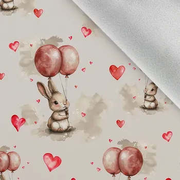 Softshell zimní zajíc s růžovými balóny