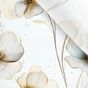 Umělé hedvábí / silky mírně elastické průhledné květiny Sílu