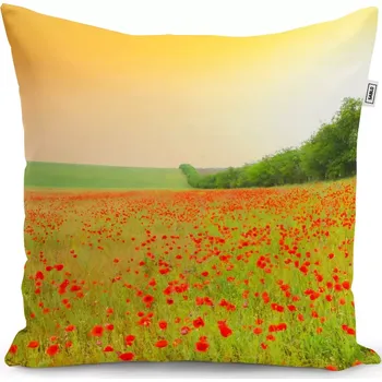 Polštář Sablio Polštář Pole vlčích máků - 50x50 cm