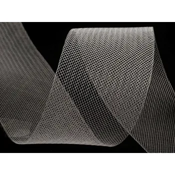 Modistická krinolína na vyztužení šatů a výrobu fascinátorů šíře 4,5 cm, střední, 7 (CC33) transparent