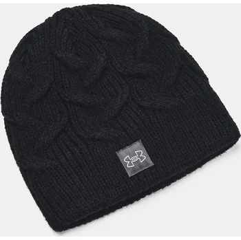Čepice Under Armour Halftime Cable Knit Beanie – dámská zimní čepice černá