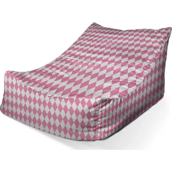 Sedací pytel Sablio Sedací vak Lounge Růžovobílé kosočtverce - 80 x 95 x 50 cm