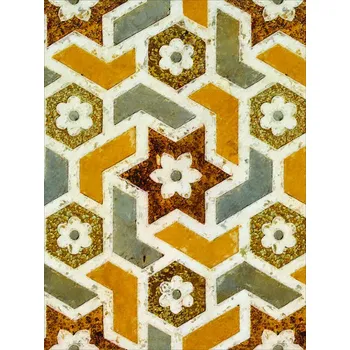 Funkční počesaná teplákovina PANEL 78x104 cm mozaika