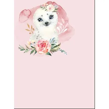 Látka funkční teplákovina PANEL L 40x60 tuleň růžový