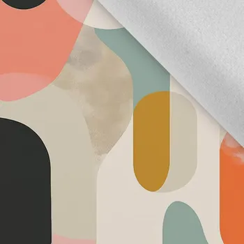 Látka softshell zimní pružný pastel Ovál