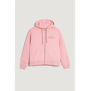 Dámská mikina MIKINA GANT REG TONAL SHIELD ZIP HOODIE SUMMER ROSE
