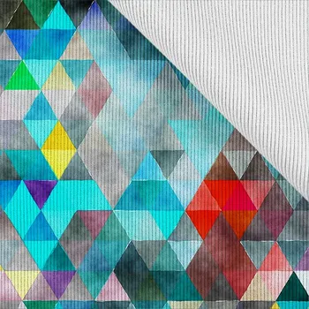 Funkční žebrovaný náplet metráž trojúhelník tyrkysový