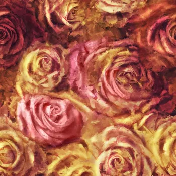 Látka samet / velvet ELIZA retro růže