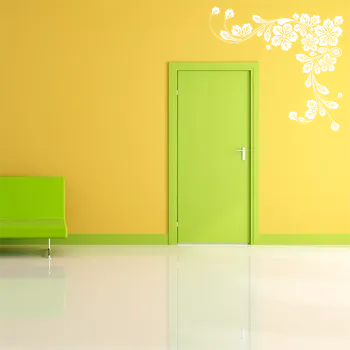 samolepka Sablio Samolepka na zeď: Květinový ornament 2 - 60x56 cm