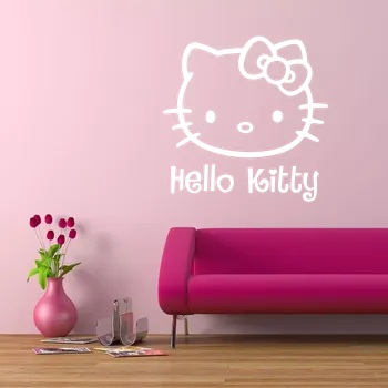 samolepka Sablio Samolepka na zeď: Hello Kitty - 60x59 cm