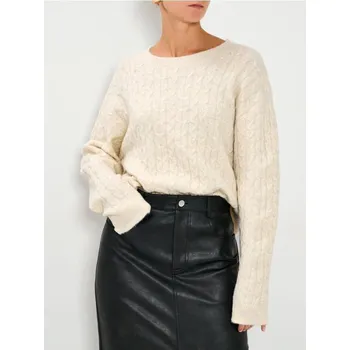 Dámský svetr Sinsay - Svetr z žebrované pleteniny - krémová - 224GT-01M - 224GT-01M-L