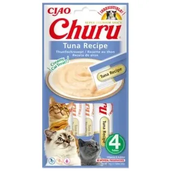 Pamlsek pro kočku Churu lízací pochoutka tuňák 4x14g
