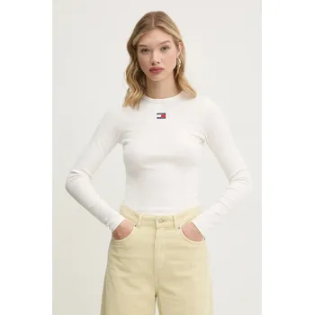 Pánská móda Tričko s dlouhým rukávem Tommy Jeans DW0DW20178 béžová 01C, vel. L