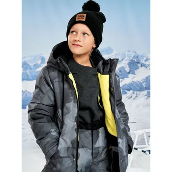 Chlapecká bunda Sinsay - Bunda puffer s kapucí - černá - 467FC-99X - 467FC-99X-164