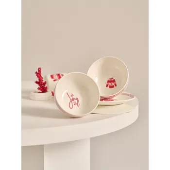 Sinsay - Misky s vánočním motivem 2 kusy - bílá - 406GI-00X - 406GI-00X-ONE