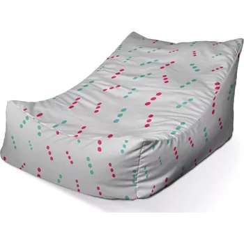 Sedací pytel Sablio Sedací vak Lounge Tečkované čárky - 80 x 95 x 50 cm
