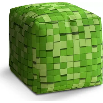 Taburet Sablio Taburet Cube Green Blocks 3D: 40x40x40 cm