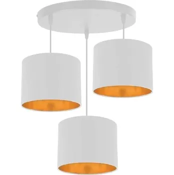 Závěsné moderní osvětlení ATLANTA - 3xE27, 40W, bílé / zlaté