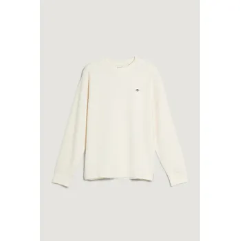 TRIČKO GANT TEXTURE CUFF LS T-SHIRT CREAM