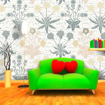 Tapeta Sablio Tapeta Šedé květiny - 125x75 cm