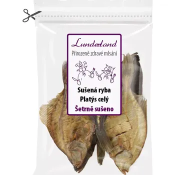 Pamlsek pro psa Sušená ryba Platýs celý Váha: 200 g