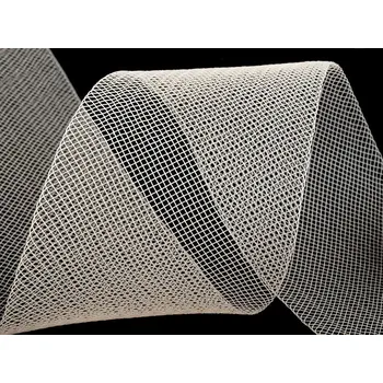 Modistická krinolína na vyztužení šatů a výrobu fascinátorů šíře 4,5 cm, střední, 10 (CC15) krémová světlá