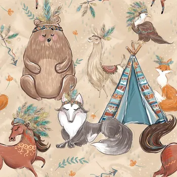 Látka na plavky, fitness oblečení indiana boy light brown