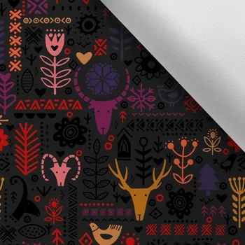 Látka s potiskem kočárkovina TD/NS folk deer