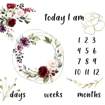 Imitace bavlněného plátna PANEL 80x105- milníková deka zlaté květiny