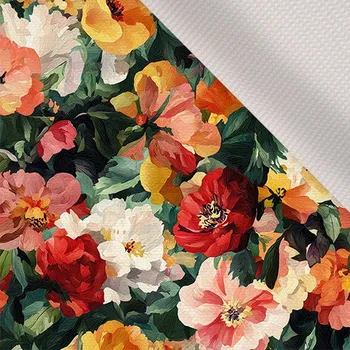 Látka na zimní bundy 20000/10000 zahrada plná květin