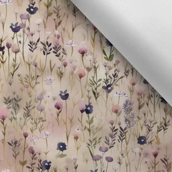 Látka s potiskem kočárkovina TD/NS mini kvítky fialové Melanie