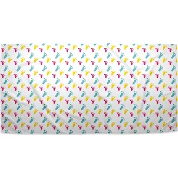 Osuška Sablio Ručník Obtisk nožiček - 50x100 cm