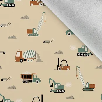 Softshell zimní bagr na stavbě