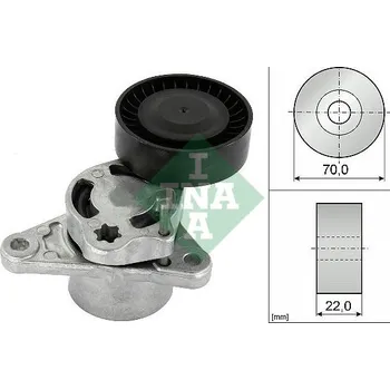 Motor automobilu napinak, zebrovany klinovy remen Schaeffler INA 534 0709 10 IN 534070910