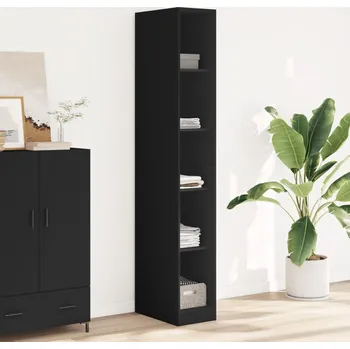 Organizace kuchyně zahrada-XL Šatní skříň černá 30 x 50 x 200 cm kompozitní dřevo 3307703